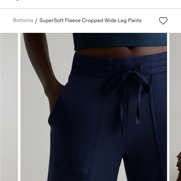 Quince Pants - Quince SuperSoft Fleece Cropped Pants in Navy
